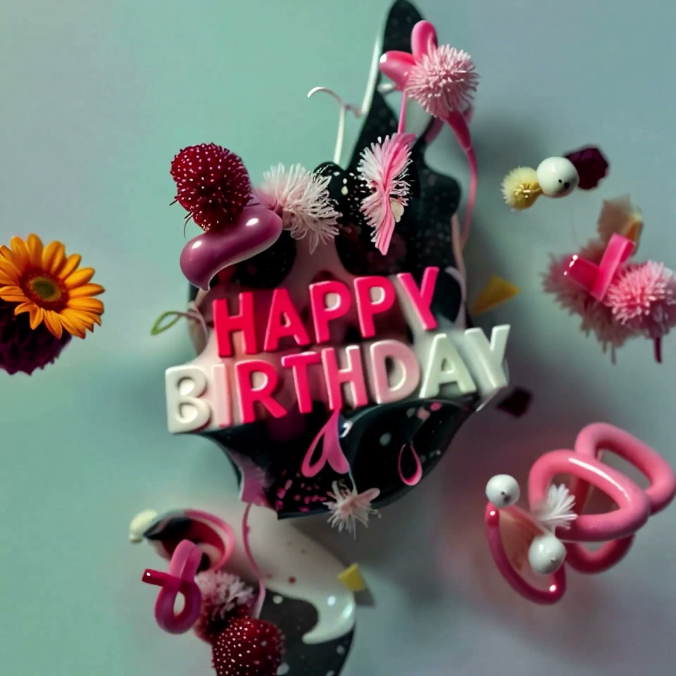 Happy Birthday sent digitally - animated birthday present