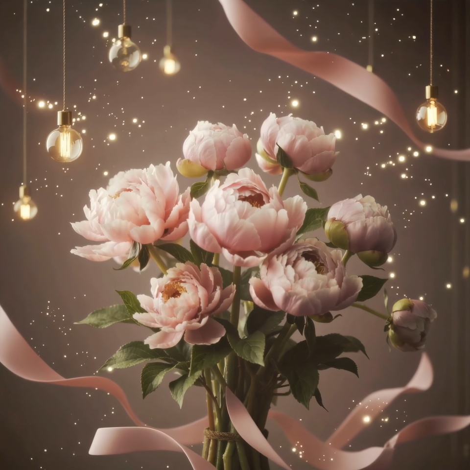 Peony Invitation — a beautiful floral invite, sent digitally
